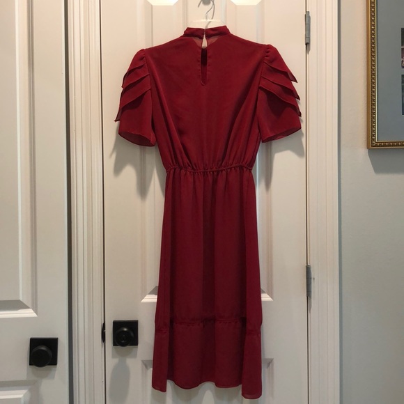 Vintage Red Dress Sz: S, no tags, sheer material - Picture 2 of 3